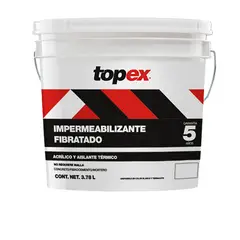 Topex - Impermeabilizante Fibratado - 5 Años de 3.8 litros - Blanco