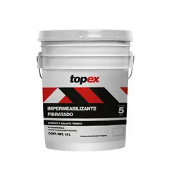 Topex - Impermeabilizante Fibratado - 5 Años de 19 litros - Blanco