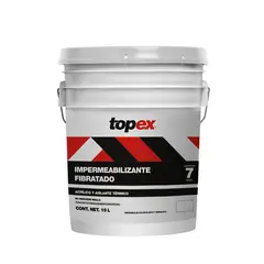 Topex - Impermeabilizante Fibratado - 7 Años de 19 litros - Blanco