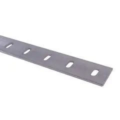undefined - Varilla plana perforada 23.5 x 2 mm aluminio natural 1 m