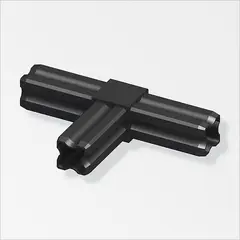 Alfer - Conector T de 90° 3 espigas 23.5mm negro