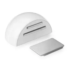 Inofix - Retenedor de Puerta Magnetico Blanco de Aluminio con Adhesivo