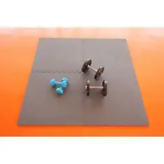 Just Home Collection - Tapete modular de alta resistencia para Fitness de 4 piezas de 50 x 50 cm Negro