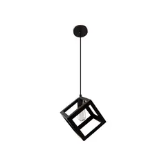 Artlamp - Lámpara colgante Cubo de 1 luz E27 Negro