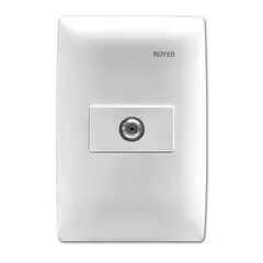 Royer - Placa Con 1 Módulo Toma Coaxial Blanco