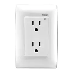 Royer - Placa Armada Con Contacto Doble Blanco