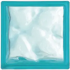 Foncer - Bloque de Vidrio Turquesa 19 x 19 x 8 cm.