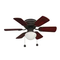 Artfan - Ventilador de Techo Antique 6 Aspas y 1 Luz de 30" Café