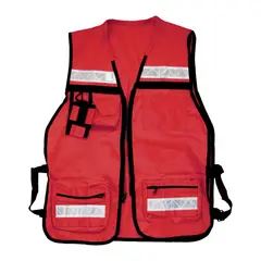 Infra - Chaleco Tipo Brigadista Rojo Con Cinta Reflejante