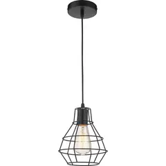 Just Home Collection - Lámpara colgante New Caruso de 1 luz E27 Negro