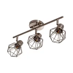 General Lighting - Lámpara de Barra Diamante Plata 3 luces E27