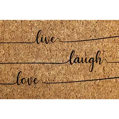 Just Home Collection - Tapete para entrada Coco Live Laugh Love de 40 x 60 cm