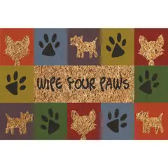 Just Home Collection - Tapete para entrada Coco Paws de 40 x 60 cm