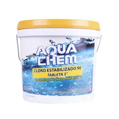 Aquachem - Cloro Estabilizado para Alberca Tabletas 3" 4 Kilos