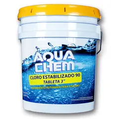 Aquachem - Cloro Estabilizado Tabletas 3" 18 Kg
