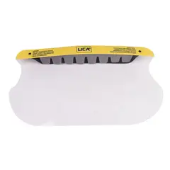 Lica - Protector facial Mica Transparente Calibre 15 con Banda Elástica y Visera de Espuma de Poliuretano