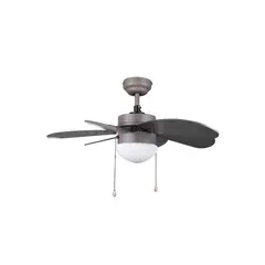 Igoto - Ventilador de Techo Ventum 6 Aspas y 1 Luz de 30" Gris