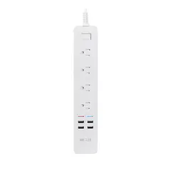Nexxt - Protector de sobretensión Inteligente Wi-Fi 4 contactos y 4 puertos de carga USB