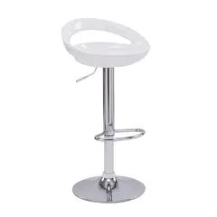 Just Home Collection - Silla Bar media luna blanca