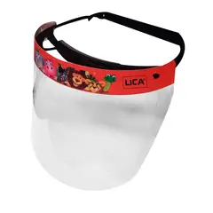 Lica - Protector Facial para Niños con Resorte y Esponja Comfort en la Frente Mica Transparente