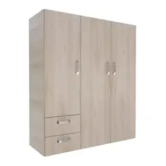 Maderkit - Clóset 3 puertas 2 cajones Linz cenizo