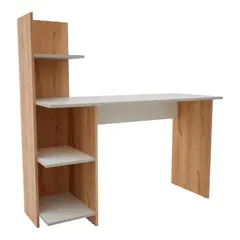 Maderkit - Escritorio con Biblioteca Wex color Rovere Blanco