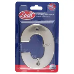 Lock - Letra C bold 4" cromo satinada