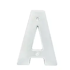 Lock - Letra A bold 4" cromo satinada
