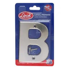 Lock - Letra B bold 4" cromo satinada