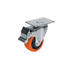 Surtek - Rodaja PVC giratoria con freno 3".