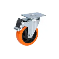 Surtek - Rodaja PVC giratoria con freno 4".