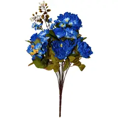 Rosedal - Ramo De Peonia Y Gerbera Azul Artificial