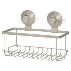 Interdesign - Canasta de ducha succión con bloqueo de empuje Satinado