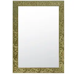 Live Deco - Espejo Decorativo Rectangular de 49 x 69 cm Dorado