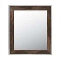 Live Deco - Espejo Decorativo Rectangular de 56 x 64 cm Café/ Plata