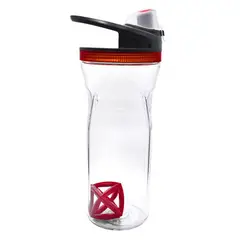 Cool Gear - Botella plástico roja con agitador para proteina 20 onzas