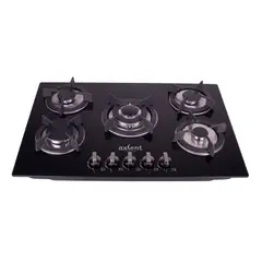 Axcent - Parrilla de Vidrio Templado con 5 Quemadores Encendido Electronico