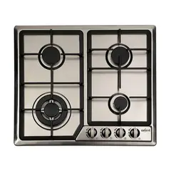 Axcent - Parrilla de Acero Inoxidale con 4 Quemadores Encendido Electronico