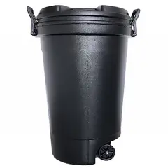 Plasvic - Bote de Basura Franky Plástico con Ruedas y Tapa de 120L Negro