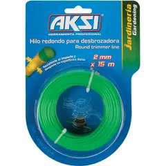 Aksi - Hilo redondo para desbrozadora de 2.0 mm. x 15 m.