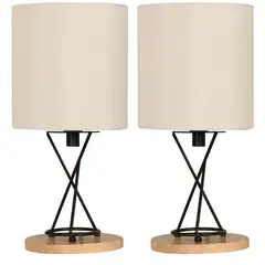 Ikelite Design - Set de 2 Lámparas de buró 40W E27 Blanco