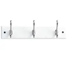 Just Home Collection - Perchero pared 3 ganchos blanco