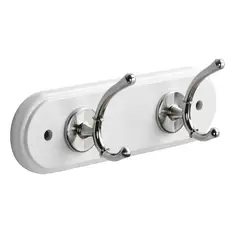 Just Home Collection - Perchero pared 2 ganchos blanco