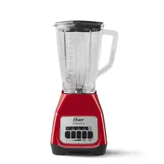 Oster - Licuadora Roja Vaso de Plástico