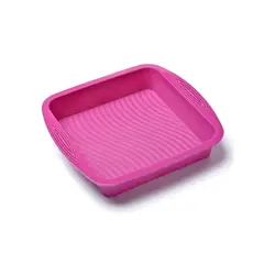 Press - Molde cuadrado de silicón morado 24 x 5 cm