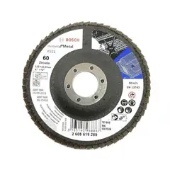 Bosch - Disco flap curvo metal; 4-1/2"