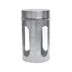 Cocina Mia - Contenedor vidrio tapa acero inoxidable mediano