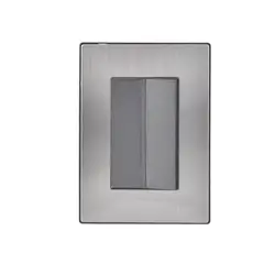 Igoto - Placa Inox con 1 Apagador de 3 Modulos, Oxford