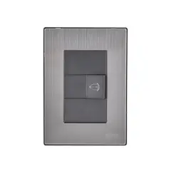 Igoto - Placa Inox Con 1 Boton De Timbre