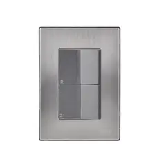 Igoto - Placa Inox Con 2 Apagadores De Escalera